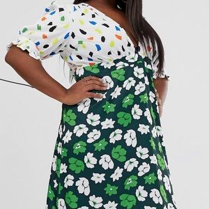 ASOS mixed floral print dress